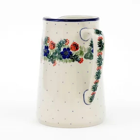 Dzbanek ceramiczny G46 1,3l <br> 1535X Czerwony wianuszek